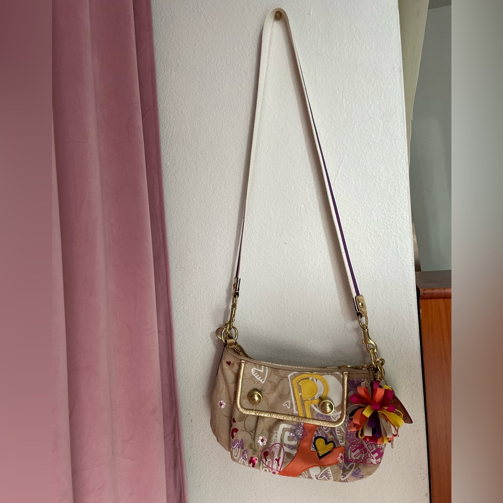 Coach Poppy Bag w/Charms and Double Straps - Picture 8 of 8